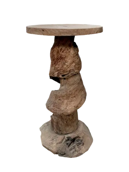 Twist Wood Side Table